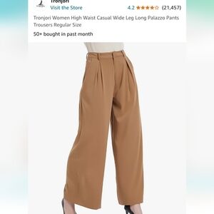 Womens high waisted wide leg palazzo pants dress pants trousers